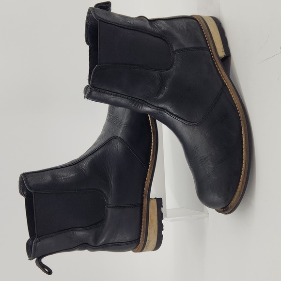 KODIAK LEATHER BLACK BOOTIES - Picture 1 of 8
